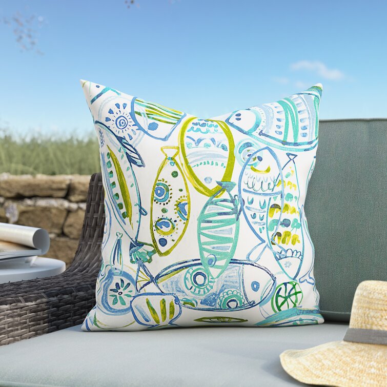 Blue and 2024 green outdoor pillows